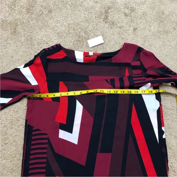 NWOT loft multi color slit sleeve blouse size small - Picture 9 of 11